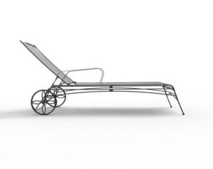Durevole sedie a <span class=keywords><strong>sdraio</strong></span> in metallo per esterni in ferro con ruote per la spiaggia Patio a bordo piscina giardino parco cortile uso - Product Image 3