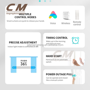 Nhà Thông Minh Rèm theo Dõi Wifi cơ giới thông minh đường sắt rèm tự động động cơ với theo dõi - Product Image 6