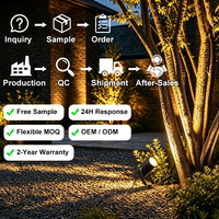 IP65 Wasserdichte Aluminium-Niedervolt-AC-2er-Packung für den Außenbereich: Gartenbeleuchtung für Bäume und Wege, 5W LED-Spotlights mit Erdspieß