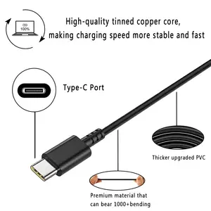 Manufacturer Wholesale 65w 20V 3.25A USB AC Adapter Type C Charger For Lenovo Laptop