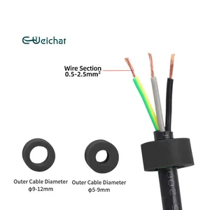 Conectores de Cable rápido de Unión recta para exteriores, enchufe y enchufe impermeable IP68, precio directo de fábrica