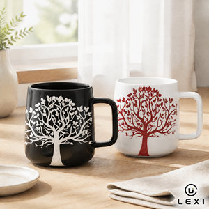 Tasse à café en céramique <span class=keywords><strong>Arbre</strong></span> <span class=keywords><strong>de</strong></span> <span class=keywords><strong>Vie</strong></span>, motif personnalisé, finition mate, cadeau d'affaires promotionnel, grande tasse, compatible lave-vaisselle et micro-ondes, boîte cadeau - Product Image 1
