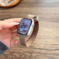 For Apple watch bands Watch 10/9/S11/Ultra slim waist lace magnetic snap nylon woven strap
