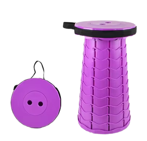 Silla de asiento telescópica plegable portátil original de fábrica, altura ajustable retráctil para dormitorio, escuela, sala de estar, gimnasio, uso - Product Image 1