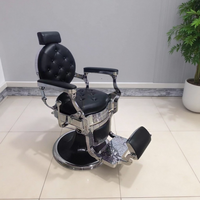 Mobilier de salon de beauté personnalisé Chaise de barbier à hauteur réglable avec fonctions de levage et de rotation en cuir synthétique