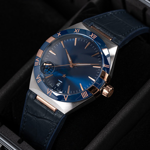 Reloj Mecánico Unisex de Lujo y Alta Calidad, Acero Inoxidable 904, Correa de Cuero, Cristal de Zafiro, Cronógrafo, Deportivo, para Buceo - Product Image 3