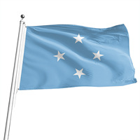 Drapeau de Tuvalu 90x150cm en polyester 100D, drapeau national double face, bannière décorative d'extérieur, vente en gros personnalisée, Océanien