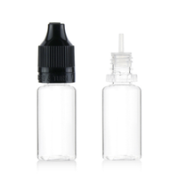 Blanc Vide Compressible Portable Eye Liquide Petits Conteneurs Rechargeables En Plastique Transparent 10ml Flacon compte-gouttes avec Bouchon à l'épreuve des enfants