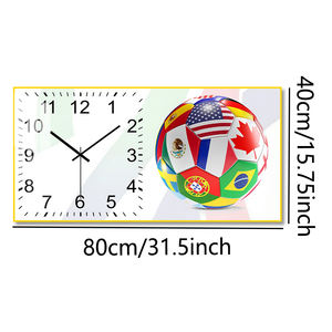 นาฬิ<span class=keywords><strong>กา</strong></span>แขวนผนังรูปฟุต<span class=keywords><strong>บอล</strong></span>ลายธงชาติหลายประเทศ ออกแบบเองได้ สำหรับแฟนบอล ตกแต่งบ้านส่วนตัว ห้องนั่งเล่น - Product Image 5