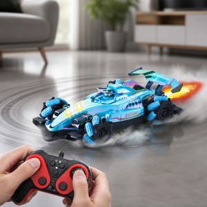 Auto de Acrobacias RC Estilo Fórmula 8CH con Recubrimiento UV Camaleón, Juguete de Control Remoto 2.4G, Auto de Carreras de Ruedas Abiertas con Batería de 3.7V - Product Image 4
