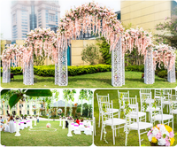 Tanaman Rambat Wisteria Sutra Buatan 110cm Ratta Garland Gantung Sutra Semak Gantung Panjang Bunga Buatan