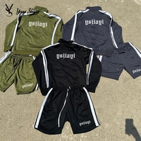 YYSY OEM logo personnalisé coupe-vent veste de survêtement court en nylon deux pièces court coupe-vent veste ensemble de survêtement