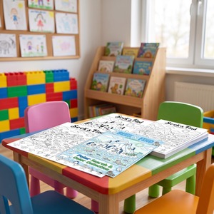 10 poster da colorare con animali polari, libri da disegno per bambini, libri da colorare interessanti per l'apprendimento e il riconoscimento dei colori - Product Image 6