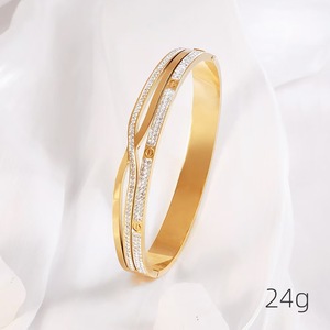 Fashion <b>Light</b> Luxury Women Stainless Steel Jewelry Full of <b>Star</b> Zircon Bracelet pink butterfly Full of Diamonds Zircon Bangles - Product Image 5