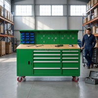 Armoire de rangement mobile industrielle en acier, anti-rouille, en acier épaissi, avec grands tiroirs, pour garage et atelier