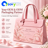 Sac cadeau de luxe personnalisé avec logo en relief ou en creux, poignée en cuir cousue pour emballage de cosmétiques