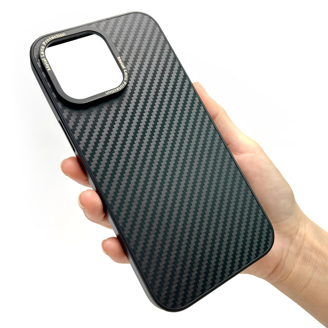 Carbon Fiber Protection High Quality Anti-Fall Shockproof Mobile Phone Case Cover for iPhone 16 16E 15 14 13 12 11 Pro Max PLUS