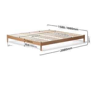 A1019 простой современный красный дуб дерево для взрослых татами двуспальная кровать каркас - Product Image 1