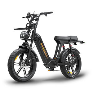Vélo électrique urbain QMWHEEL D50, moteur 250W, pneus larges, vélo pour femme, batterie 48V, frein à disque double, vélo électrique avec porte-bagages avant pour les trajets quotidiens - Product Image 2