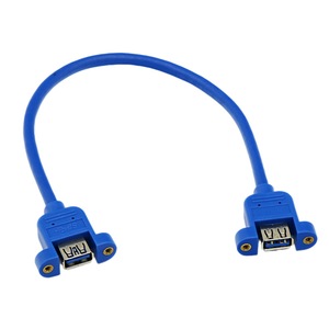 สายต่อขยาย USB 3.0 หญิงต่อหญิง 2 พอร์ต ทองแดงเคลือบดีบุก ตัวเชื่อมต่อการถ่ายโอนข้อมูลความเร็วสูง - Product Image 2