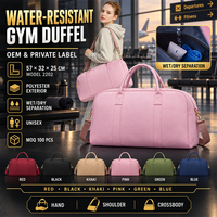Sac de sport imperméable à étiquette privée avec poche de séparation humide/sec pour le fitness, la natation et les voyages de week-end