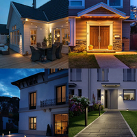 Lampes murales solaires à détection de mouvement IP65, corps en ABS, projecteur LED, éclairage solaire résidentiel avec caméra