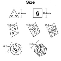 Ensemble de dés de jeu de rôle pour fête, 7 pièces, en plastique acrylique écologique, 100 styles différents disponibles, sac inclus