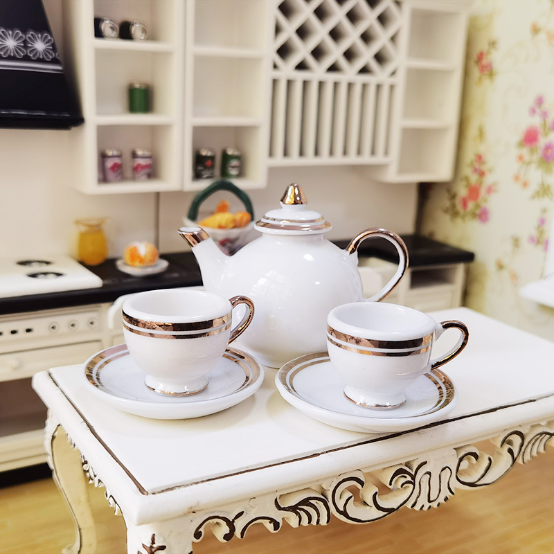 White porcelain with gold trim