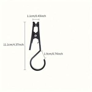4 Pcs 2 in 1Tent Clips With Hook Portable Non Slip <b>Tarp</b> Awning Clamp Multi Purpose Outdoor Camping Fabric Fixed Clip Accessories - Product Image 4