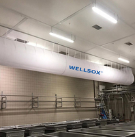 Conduit textile ignifuge WELLSOX Conduit d'air antibactérien Conduit d'air en tissu économique