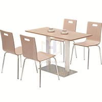 Vente en gros de chaises et tables de restaurant commercial contreplaqué laminé bois courbé pour cafés et hôpitaux en acier