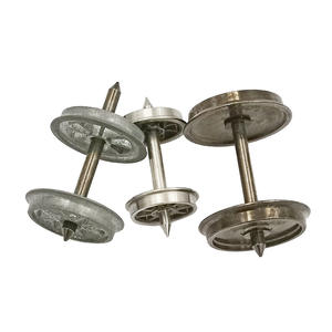 HO Scale 1:87 CNC مجموعة عجلات قطار سبائك الزنك مع البطانات الفولاذ المقاوم للصدأ نوع الأسلاك EDM - Product Image 2