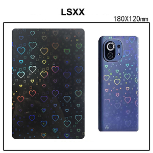 FONLYU Usine Fourniture Paillettes Laser 4D Laser Transparent Retour <span class=keywords><strong>Film</strong></span> Motif Retour Autocollant Films pour Mobile Skins Support Choisir - Product Image 4