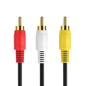 Cable de audio RCA AV de 3 a 3 conectores macho a macho, chapado en oro, para conexión de video de TV antigua, decodificador de DVD - Product Image 3