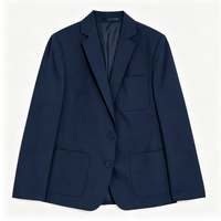 Vente Flash : Blazer pour lycéennes printemps-automne, logo personnalisé, simple boutonnage, coupe ajustée, costume scolaire pour lycée