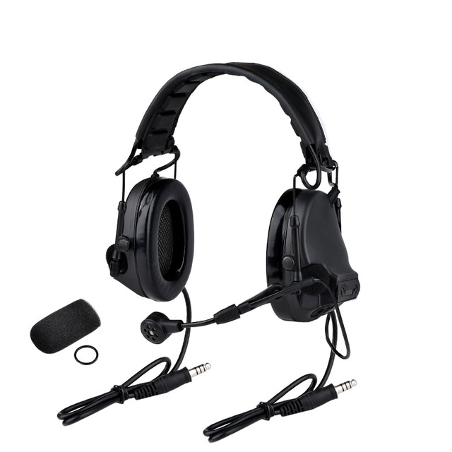 Tactical Headset Active Pickup Noise Canceling Microphone Communication for Outdoor Hunting Hearing Protection