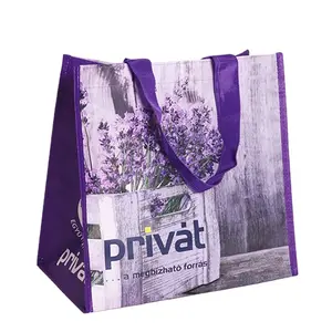 Borsa da shopping riutilizzabile con stampa personalizzata extra large riciclabile in tessuto laminato pp