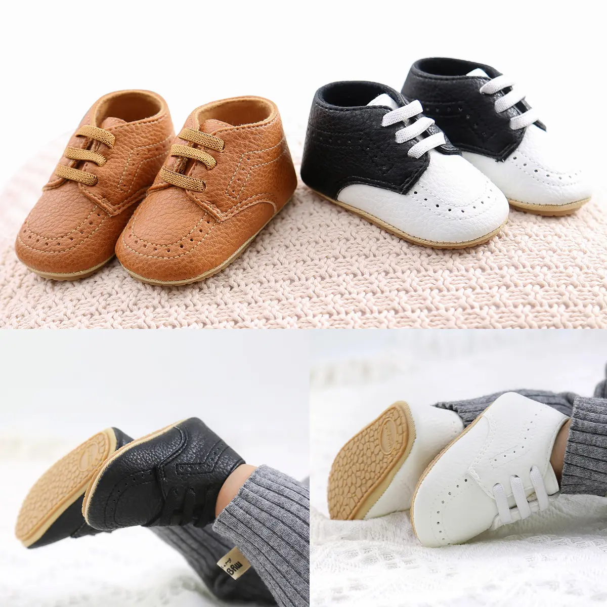 Sevimli bebek PU deri ilk yürüyüşe bebek kız Moccasins ayakkabı yumuşak tabanlı kaymaz ayakkabı beşik ayakkabı