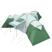 Grande tente de camping familiale 3 chambres 1 séjour imperméable coupe-vent avec logo personnalisé abri extérieur