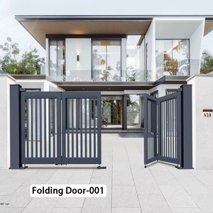 Stylish Modern Black Aluminum Garden Fence Gate Practical Horizontalslats Metal Design for Courtyards Hotels Hospitals - Product Image 5
