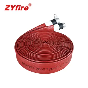 Accessoires d'équipement de lutte contre l'incendie ZYfire 50mm 65mm 15bar 3 pouces UL lié NBR tuyau d'incendie recouvert de caoutchouc nitrile