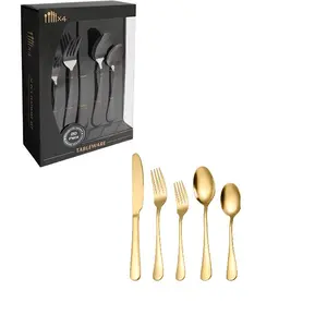 Cutlery Set Stainless Wedding Restaurant Cutlery Set Knife Spoon Fork Cutlery Black Tableware Set