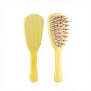 Brosse de massage du cuir chevelu en silicone avec manche en plastique, à pointes souples, pour le lavage des cheveux et le soin en profondeur du cuir chevelu sous la douche - Product Image 1