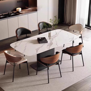 Lujosas Sillas de Comedor Nórdicas Modernas de Cuero para Mesas de Comedor Modernas para Salas de Estar, Oficinas en Casa y Cocinas - Product Image 4