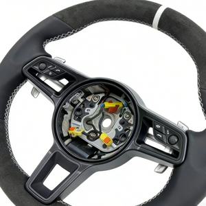Volant en cuir Alcantara personnalisé pour Cayenne Panamera Cayman 718 991 911 Macan Style <span class=keywords><strong>GT</strong></span> amélioré - Product Image 4