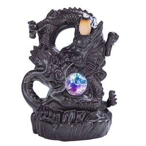 ACASA ARTO <b>Backflow</b> <b>Incense</b> <b>Burner</b> Ceramic Electric LED Lights Dragon Shaped Aromatherapy Ornament Modern Art Antique High - Product Image 5