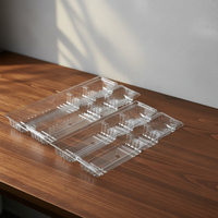 Conteneurs en plastique transparents rectangulaires pour le transport de plantes, épaisseur