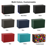 Organisateur de cartes en cuir PU, boîte de rangement multifonctionnelle pour cartes, boîte à cartes magnétique