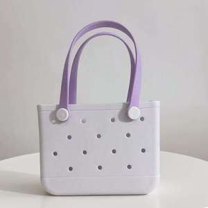 Bolsa <span class=keywords><strong>de</strong></span> Playa Cuadrada Impermeable <span class=keywords><strong>de</strong></span> EVA, Diseño Hueco en Color <span class=keywords><strong>de</strong></span> Contraste, Correa <span class=keywords><strong>de</strong></span> Hombro Extraíble, Gran Capacidad, Estilo Ecológico y Moderno - Product Image 2