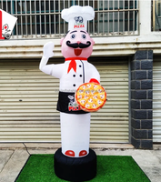 Fuyi Air Dancer, figurine gonflable en nylon en forme de chef de cuisine avec menu, pour la publicité d'événements et de restaurants